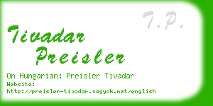 tivadar preisler business card